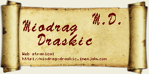 Miodrag Draškić vizit kartica